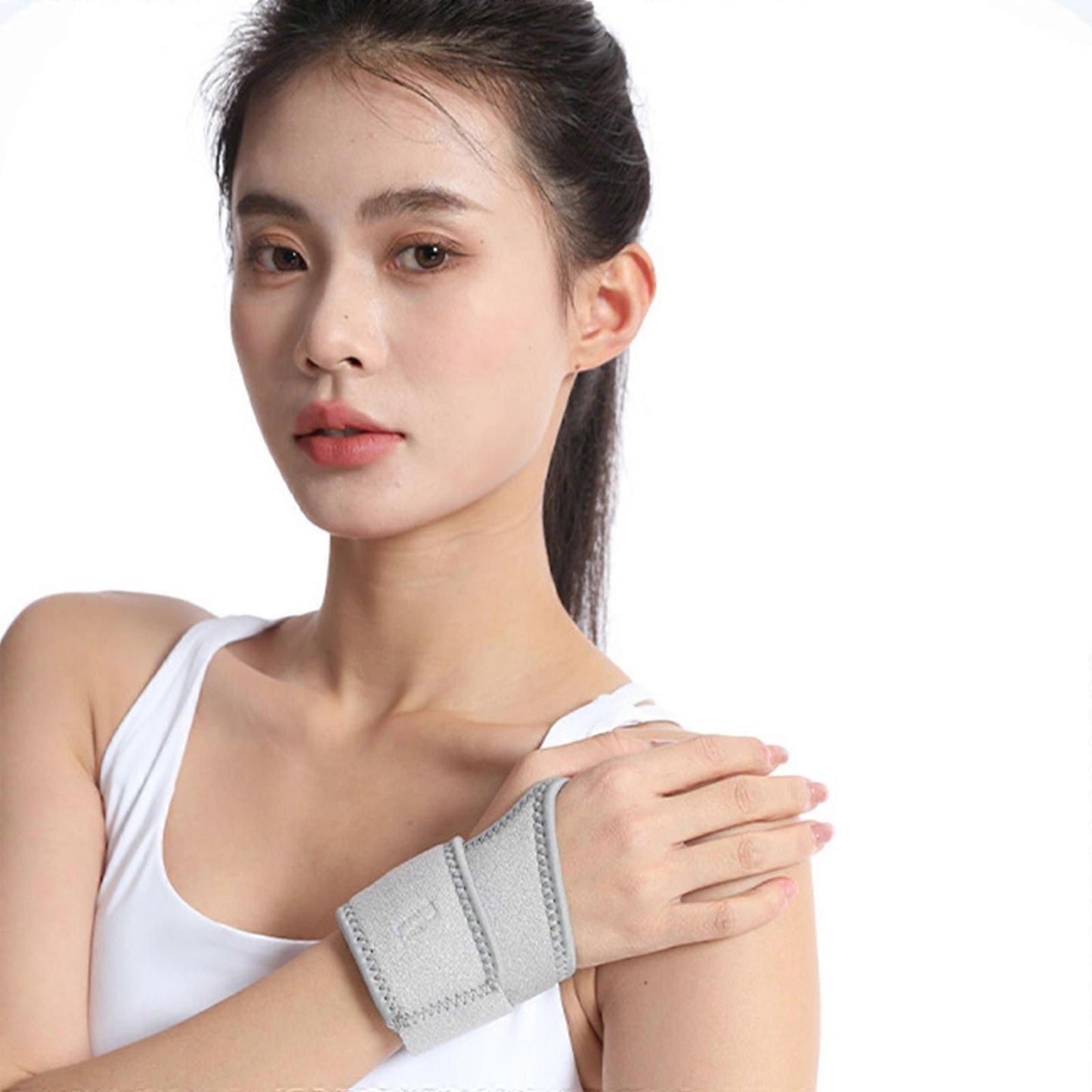 Adjustable Wrist and Thumb Support Brace, Breathable Elastic Compression Wrist Wrap for Fitness, Sports and Daily Activities - Pink
