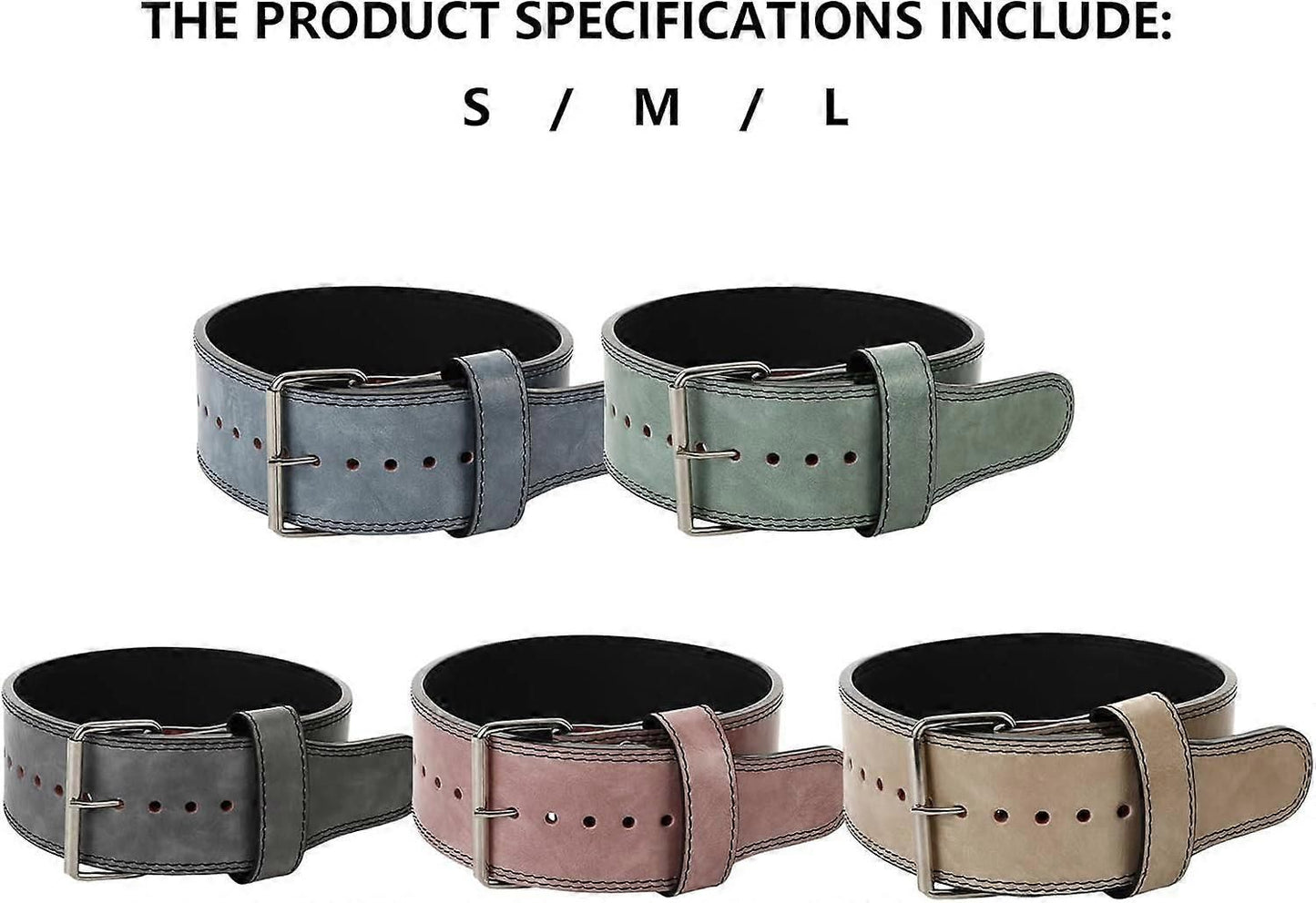 Weightlifting Belt Adjustable Fitness Training Belt for Powerlifting, Bodybuilding and Strength Training - Dark Grey S