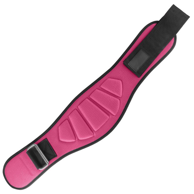 Adjustable Weightlifting Belt, EVA Nylon Lumbar Support Belt for Powerlifting, Bodybuilding, Gym Fitness and Strength Training - Pink S