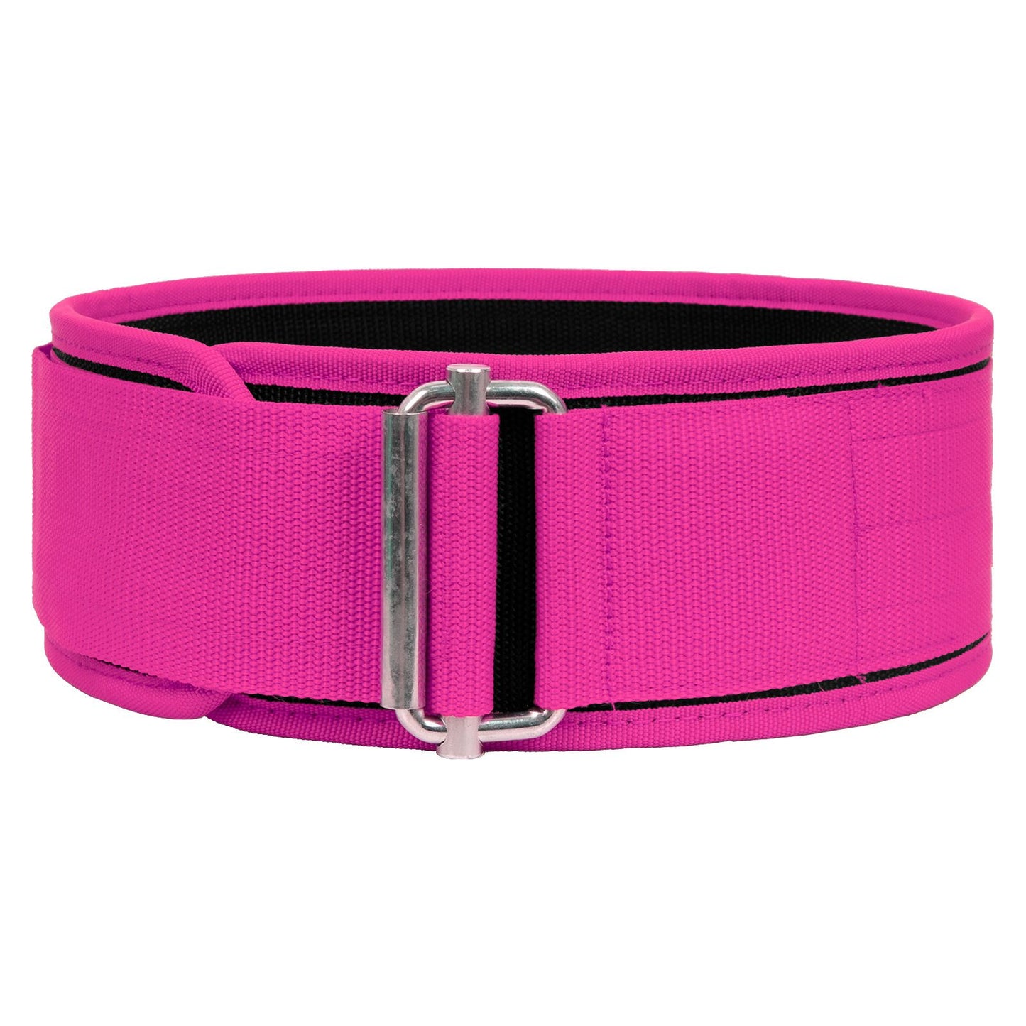 Weightlifting Belt Adjustable Nylon with Back Support for Squats and Deadlifts Rose Pink - M