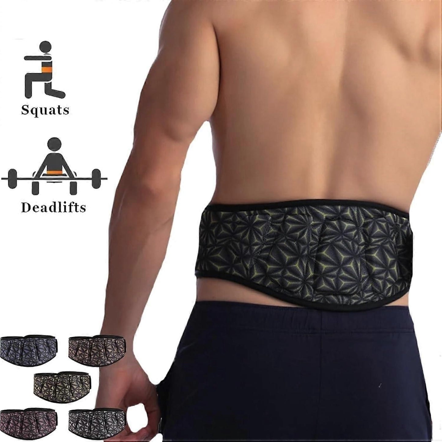 Weightlifting Belt for Men and Women Adjustable Powerlifting Belt Core Support Heavy Lift Protection White - XL