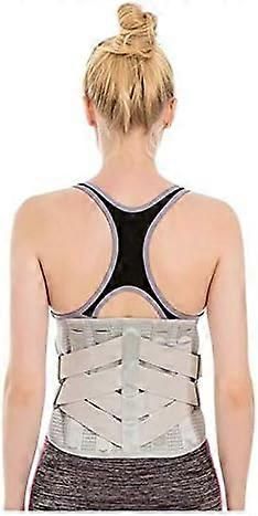 Weightlifting Belt with Adjustable Waist Support for Gym Powerlifting Lumbar Protection Grey - M