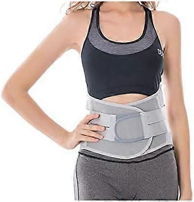 Weightlifting Belt with Adjustable Waist Support for Gym Powerlifting Lumbar Protection Grey - XL