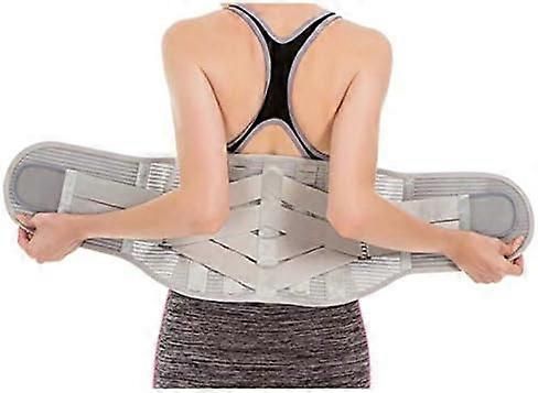 Weightlifting Belt with Adjustable Waist Support for Gym Powerlifting Lumbar Protection Grey - 3XL