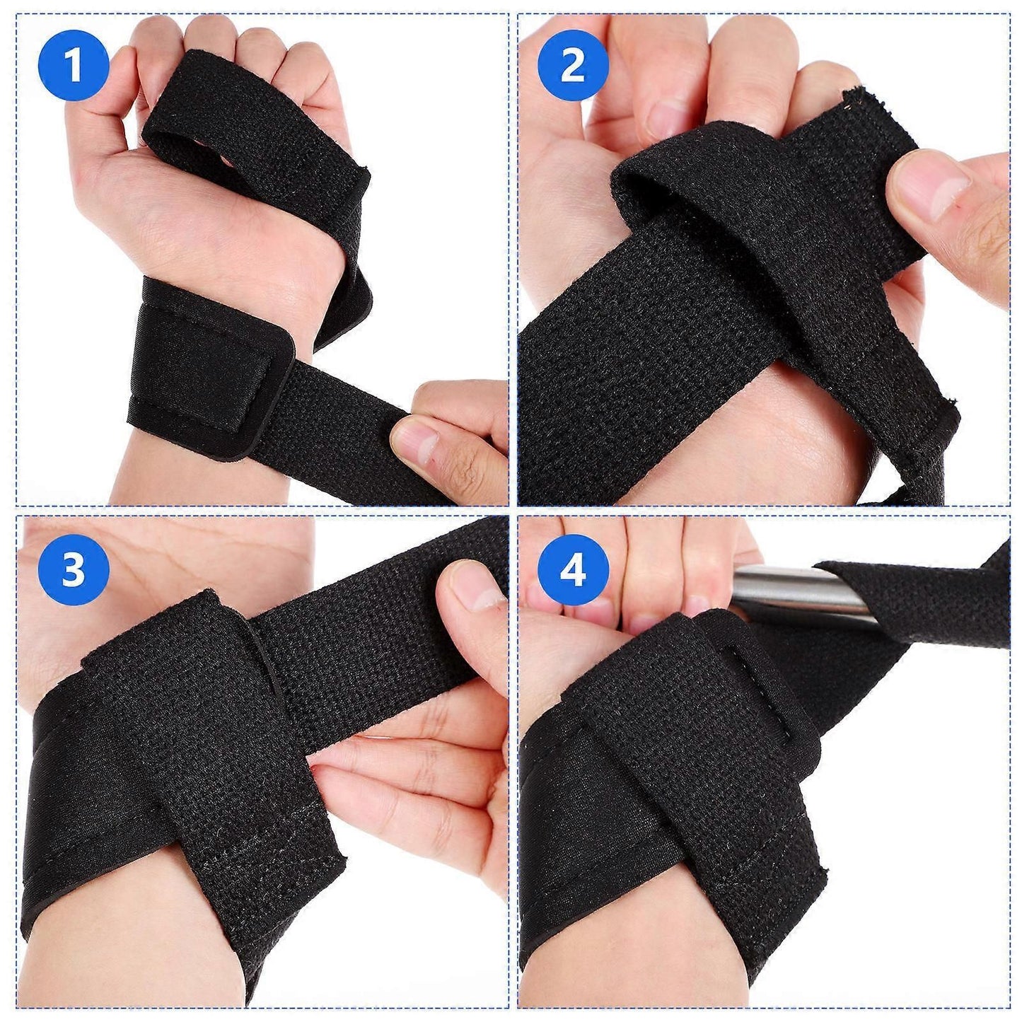 Ankle Straps with Lifting Wrist Straps for Fitness Use Pack