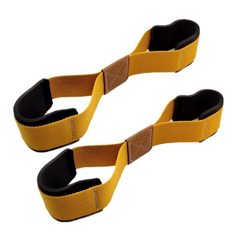 Lifting Straps for Weightlifting Fitness Use 2Pcs Heavy Duty Deadlift Straps - Yellow