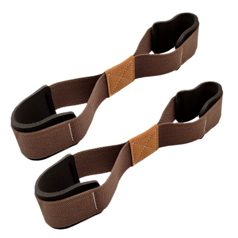 Lifting Straps for Weightlifting Fitness Use 2Pcs Heavy Duty Deadlift Straps - Brown