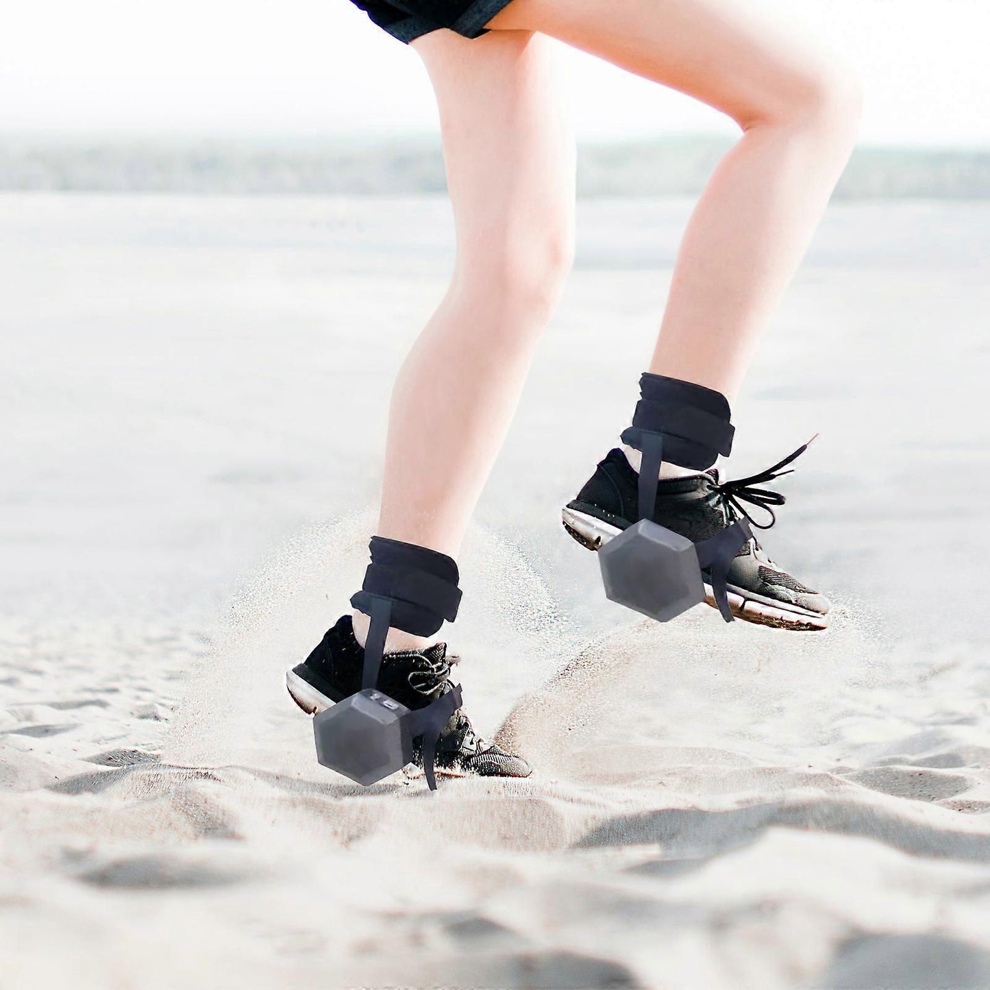 Ankle Strap Dumbbell Foot Straps for Lifting Buttocks and Slimming Thighs, Adjustable Nylon Fitness Equipment