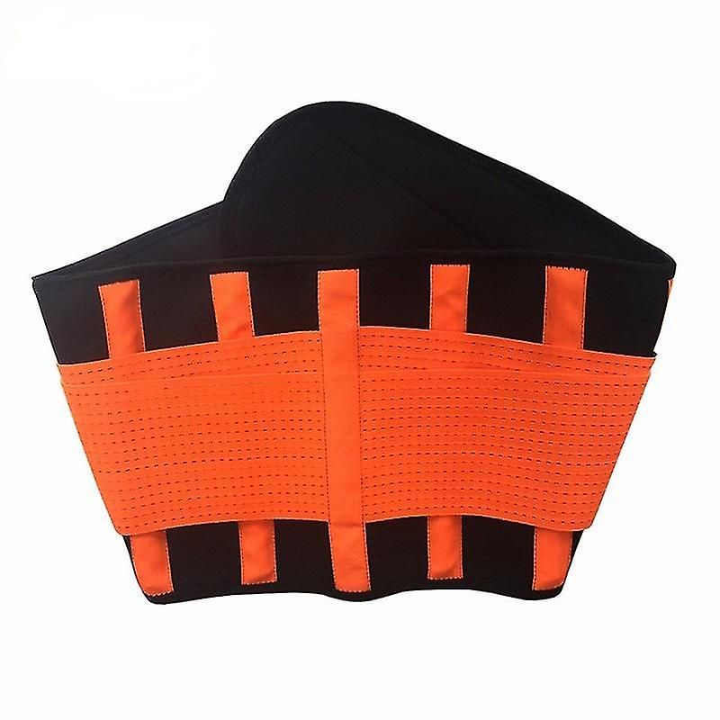 Adjustable Back Support Waist Trainer Trimmer Belt Sports Gym Fitness Weightlifting Abdominal Slim Belt - Orange