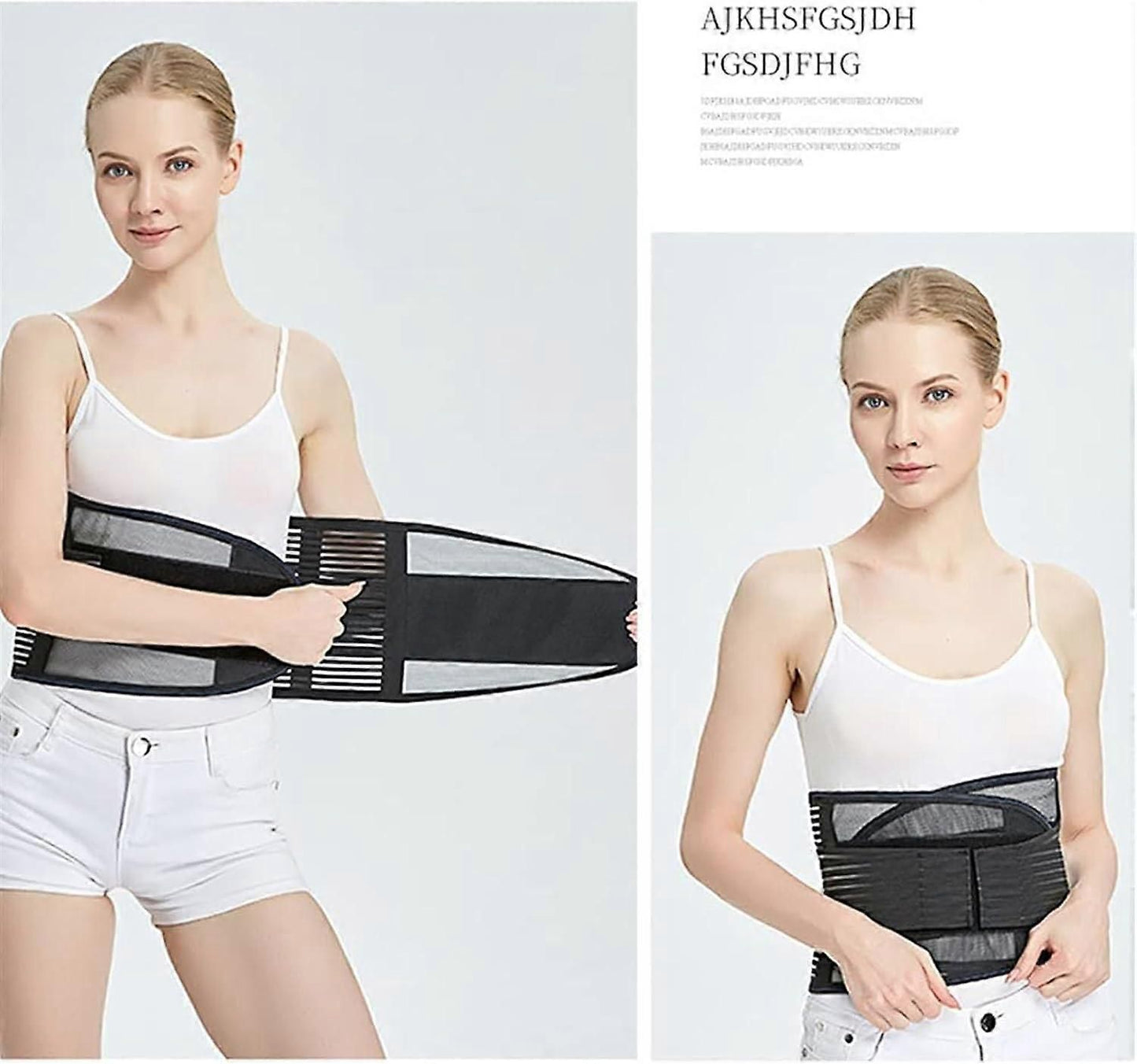 Adjustable Lumbar Support Belt, Breathable Back Brace for Gym Fitness, Weightlifting, Sports Training and Daily Activities - 2XL