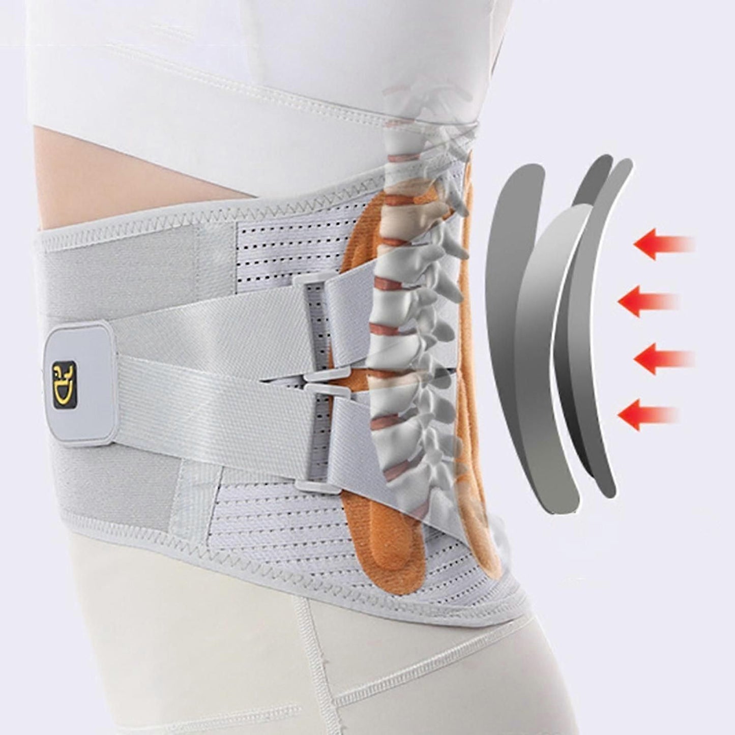 Sports Lumbar Support Belt, Adjustable Back Support Brace with Elastic Straps for Gym, Squats, Weightlifting and Exercise - 2XL