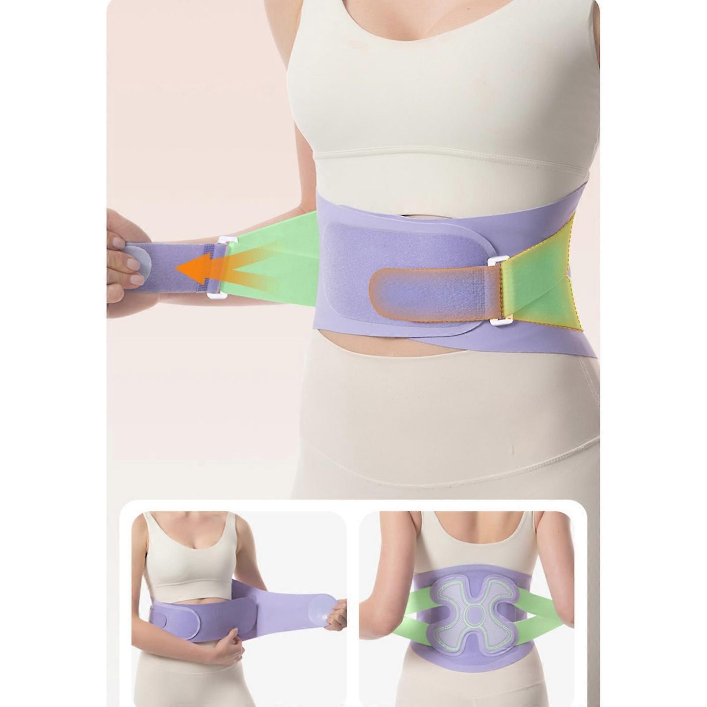 Practical Elastic Waist Brace Comfortable Fabric Texture Waist Trainer for Heavy Lifting Running and Post support - Grey