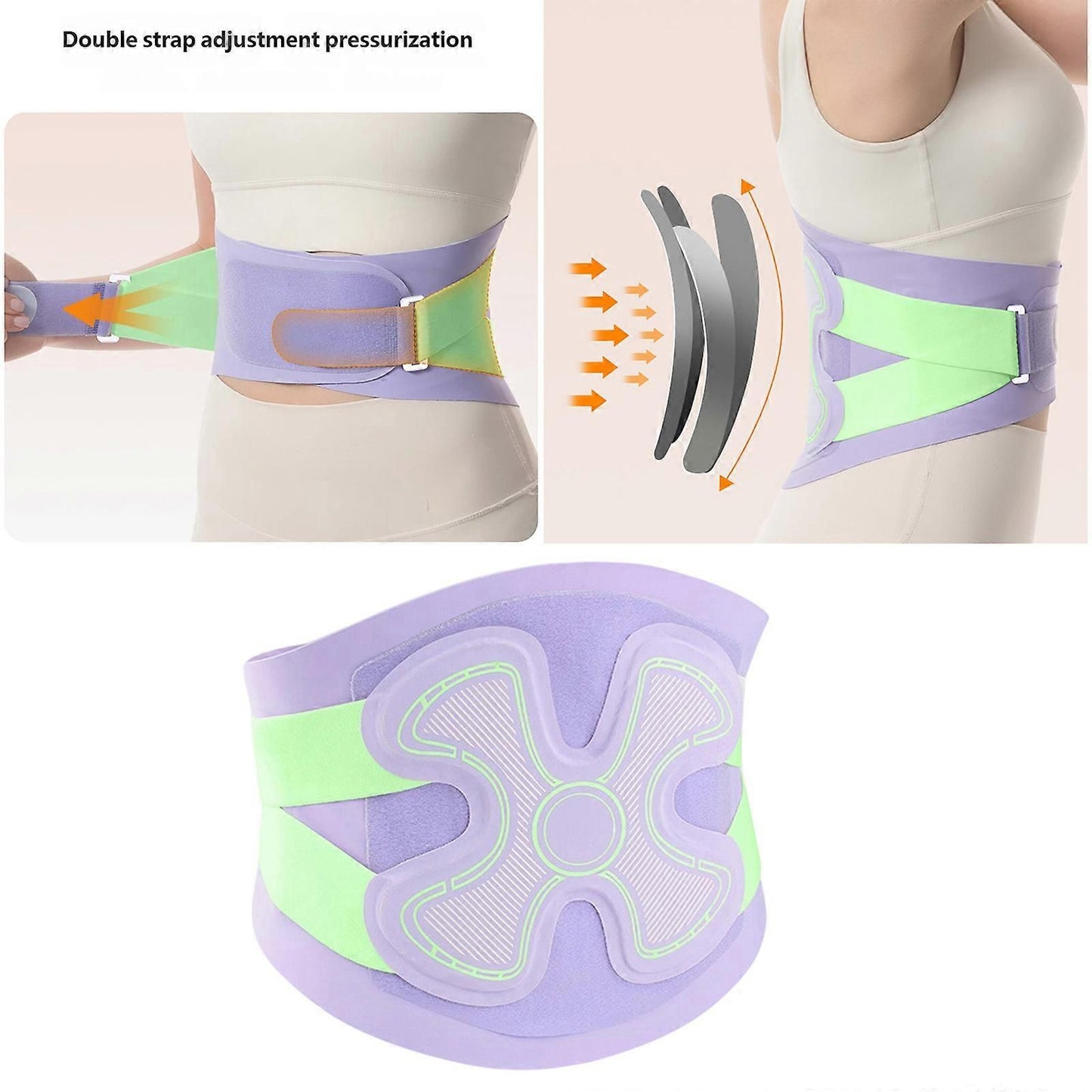 Practical Elastic Waist Brace Comfortable Fabric Texture Waist Trainer for Heavy Lifting Running and Post support - Purple