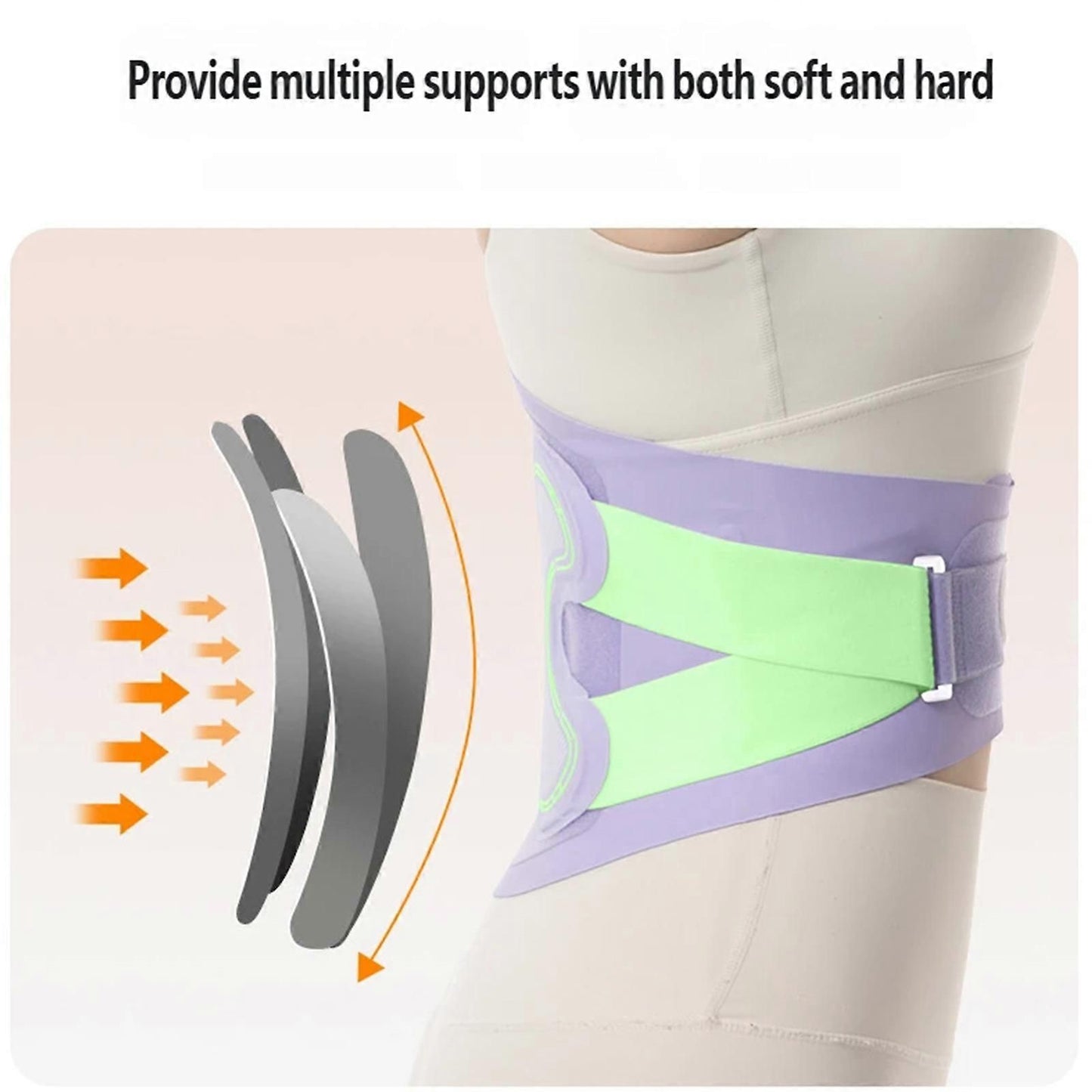 Practical Elastic Waist Brace Comfortable Fabric Texture Waist Trainer for Heavy Lifting Running and Post support - Purple