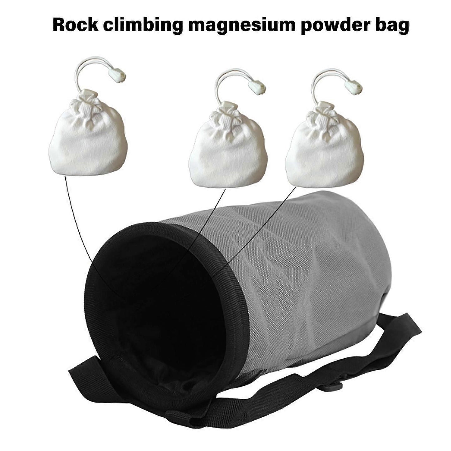 Rock Climbing Chalk Bag Talcum Powder Bag Weightlifting Pouches Adjustable Drawstring Chalk Bag Nonslip Magnesia Pouches - Purple