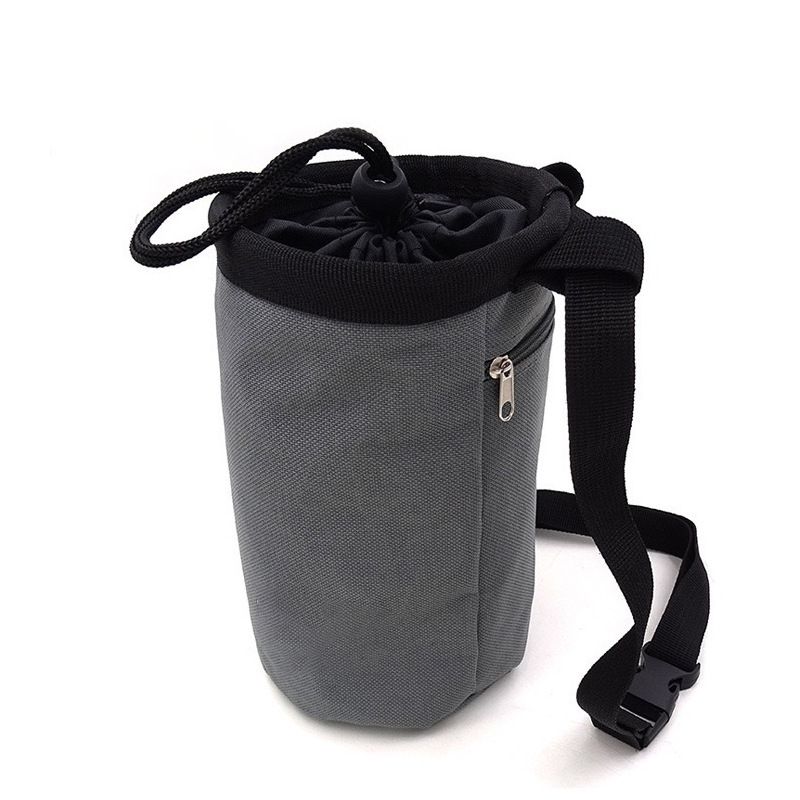Rock Climbing Chalk Bag Talcum Powder Bag Weightlifting Pouches Adjustable Drawstring Chalk Bag Nonslip Magnesia Pouches - Gray
