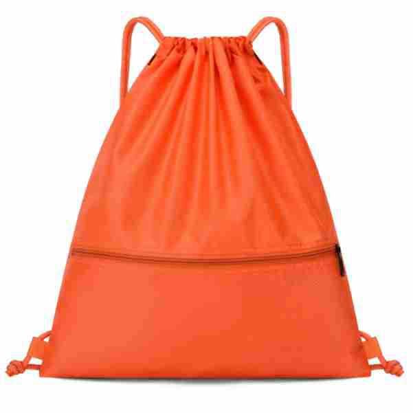 Lightweight Sports Backpack, Water Resistant Nylon Gym Bag with Adjustable Shoulder Strap for Hiking, Fitness, Travel and Daily Use - Orange