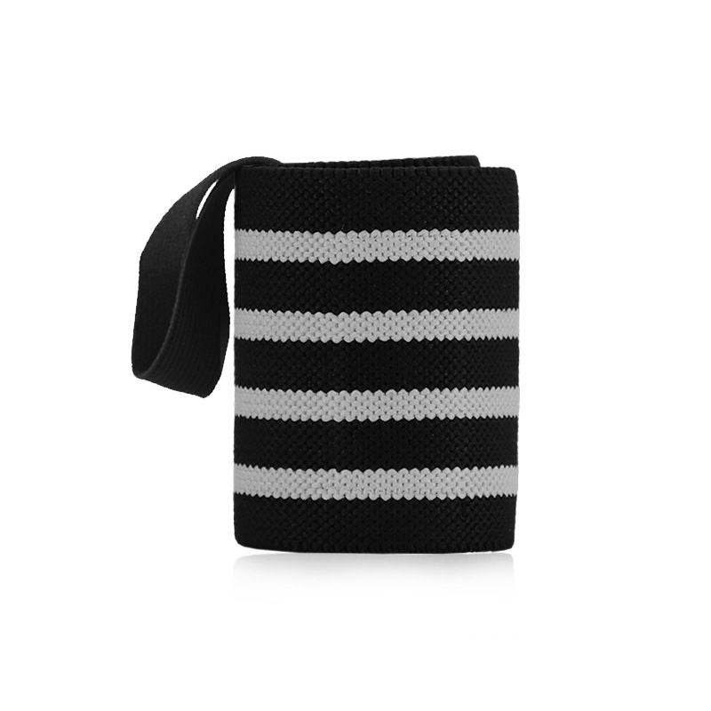 1Pc Adjustable Wrist Wraps for Weightlifting, Gym Training Wrist Support Straps for Men & Women, Fitness Strength Training Accessories - Gray Striped