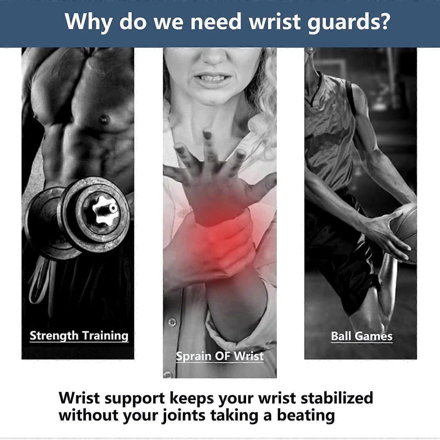 1 Pair Adjustable Compression Wrist Support Strap, Lightweight Wrist Wrap Brace for Gym, Weightlifting, CrossFit, Sports & Daily Use - Skin Color