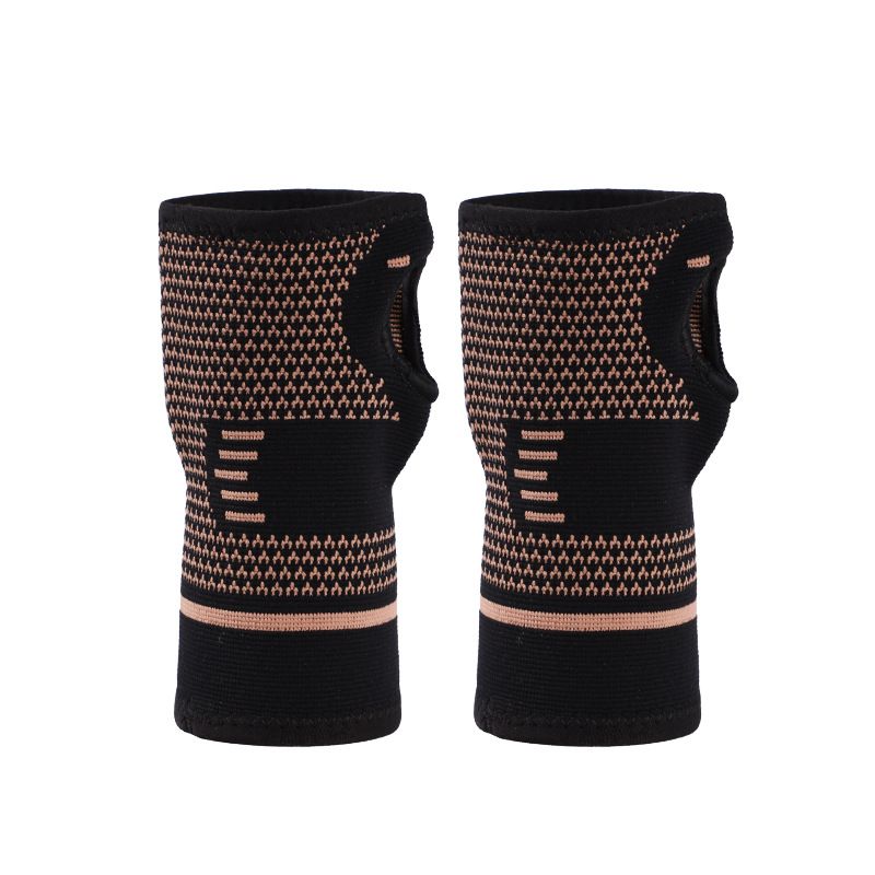 Breathable Wrist Support Coppers Wrist Compression Sleeves Knitted Wrist Brace Gym Wristband for Workout Basketball - S