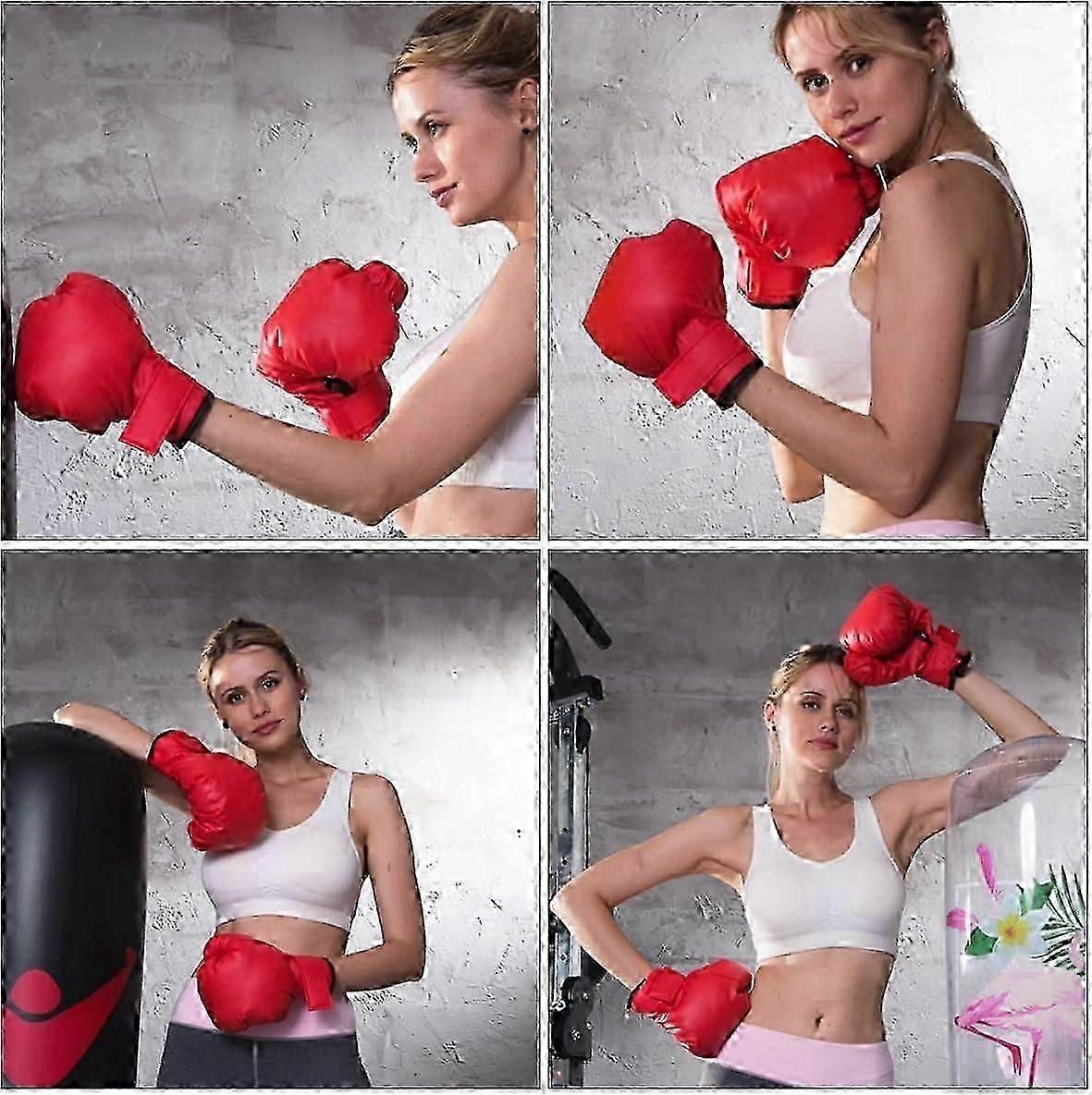 Red Boxing Gloves for Fitness, Sports Equipment & Training