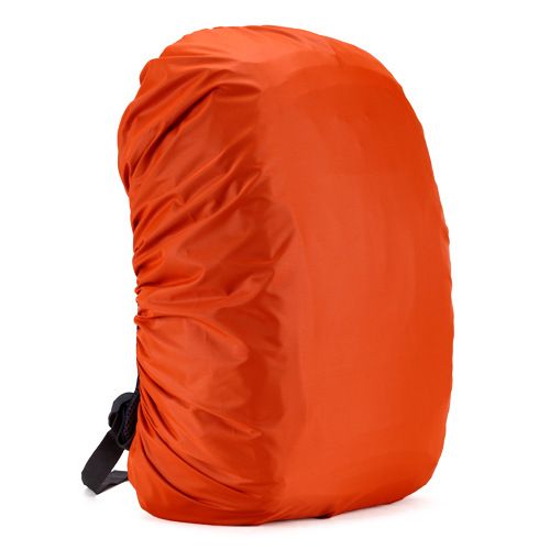 Backpack Rain Cover 210D Nylon Waterproof Backpack Protector Hiking Cycling Travel Dust Cover - Orange 35L