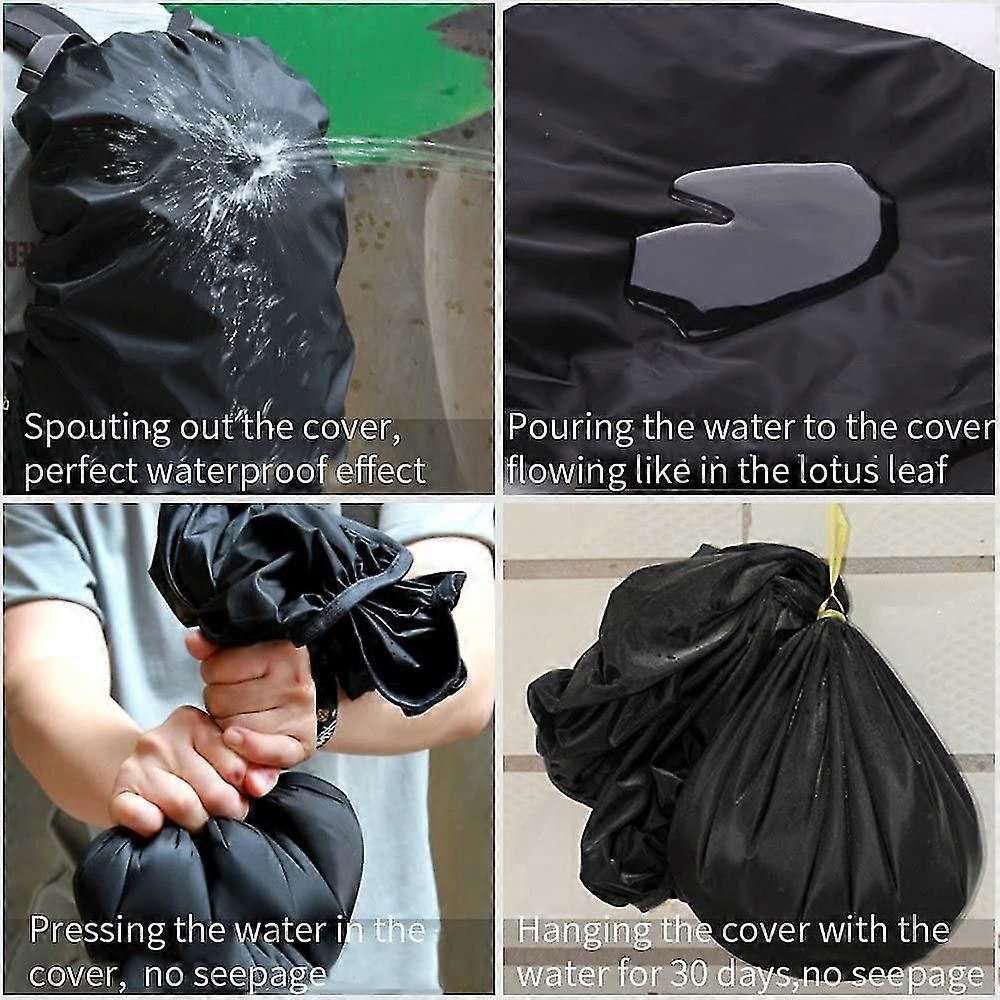 Backpack Rain Cover 210D Nylon Waterproof Backpack Protector Hiking Cycling Travel Dust Cover - Orange 55-60L