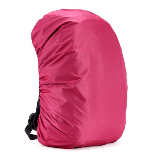 Backpack Rain Cover 210D Nylon Waterproof Backpack Protector Hiking Cycling Travel Dust Cover - Pink 45L