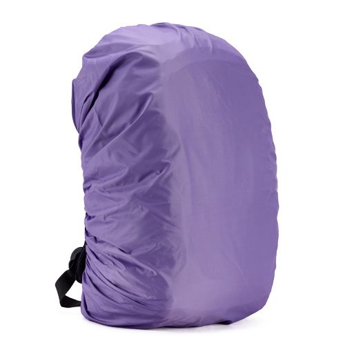 Backpack Rain Cover 210D Nylon Waterproof Backpack Protector Hiking Cycling Travel Dust Cover - Purple 70L
