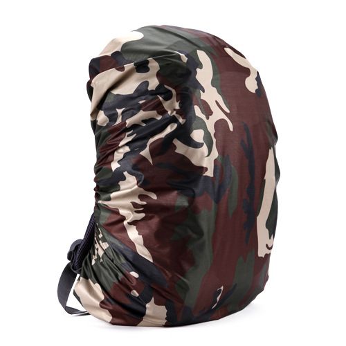 Backpack Rain Cover 210D Nylon Waterproof Backpack Protector Hiking Cycling Travel Dust Cover - Camouflage 55-60L