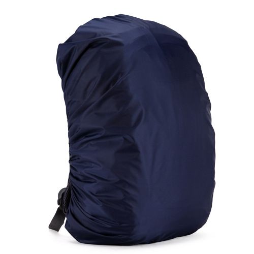 Backpack Rain Cover 210D Nylon Waterproof Backpack Protector Hiking Cycling Travel Dust Cover - Dark Blue 45L