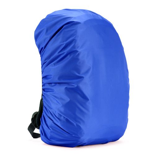 Backpack Rain Cover 210D Nylon Waterproof Backpack Protector Hiking Cycling Travel Dust Cover - Blue 55-60L