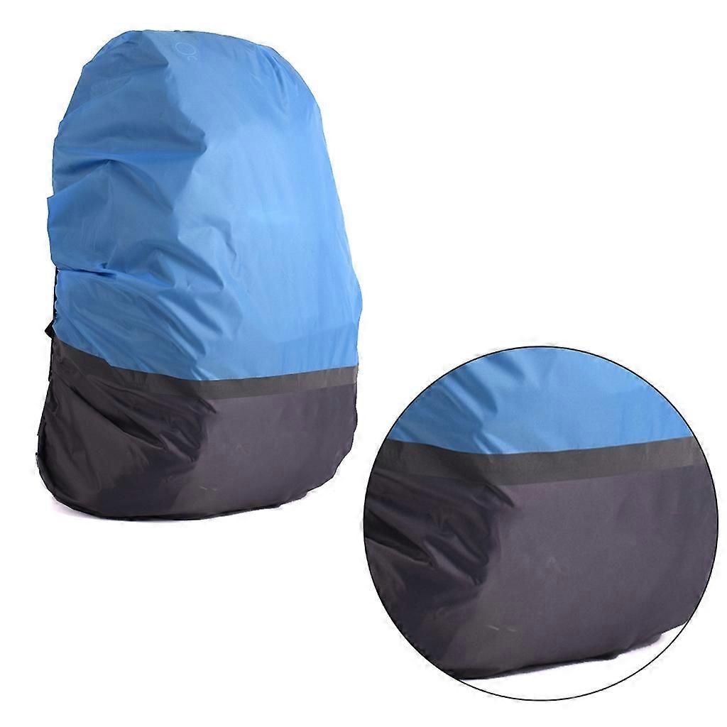 Dustproof Rain Cover Waterproof Backpacks Rain Cover with Reflective Strips - Blue Gray S