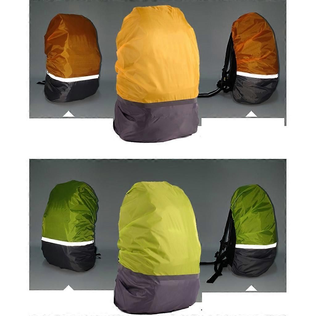 Dustproof Rain Cover Waterproof Backpacks Rain Cover with Reflective Strips - Blue Gray M