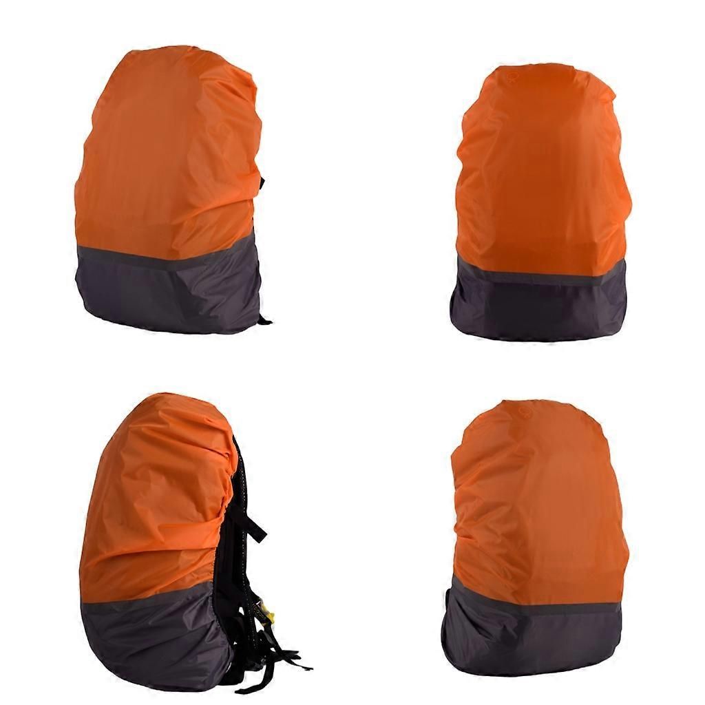 Dustproof Rain Cover Waterproof Backpacks Rain Cover with Reflective Strips - Fluorescent Green & Red XL