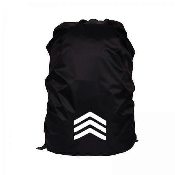 Backpack Rain Cover Waterproof Oxford Cloth Backpack Protector with Reflective Strip Elastic Design Hiking Cycling Travel Cover - Black S