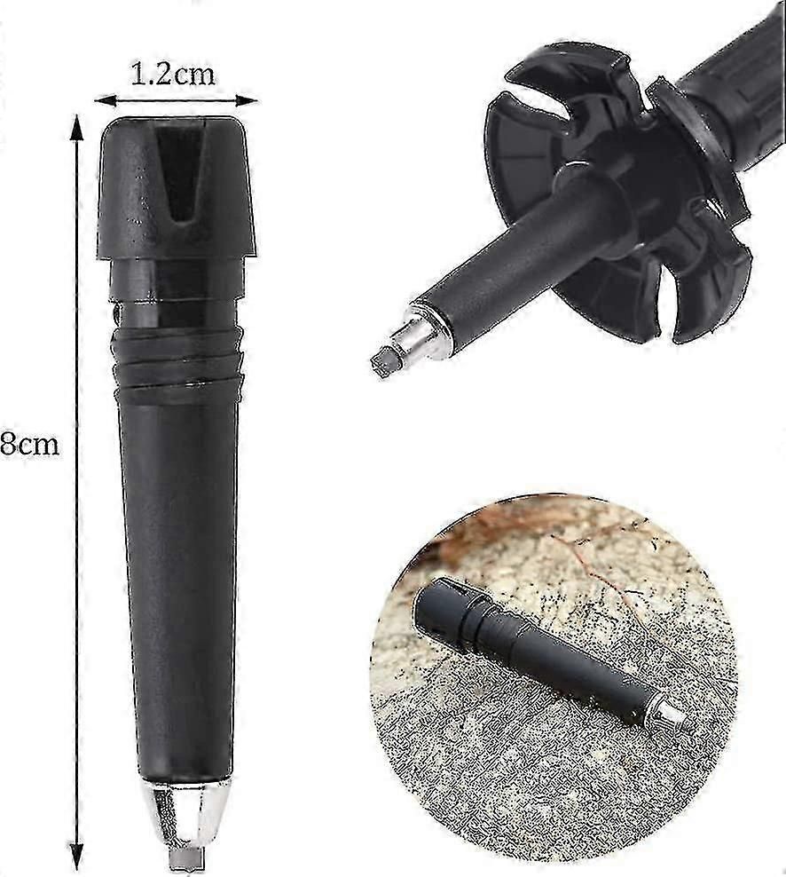 4 Pieces Alpenstock Hiking Stick Tip Trekking Cane Tip Hiking Pole Accessories For Hiking