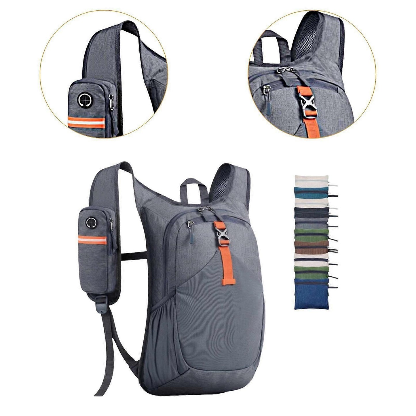 Hiking Backpack, Travel Backpack, with Adjustable Shoulder Strap, Hiking Daypack - Gray