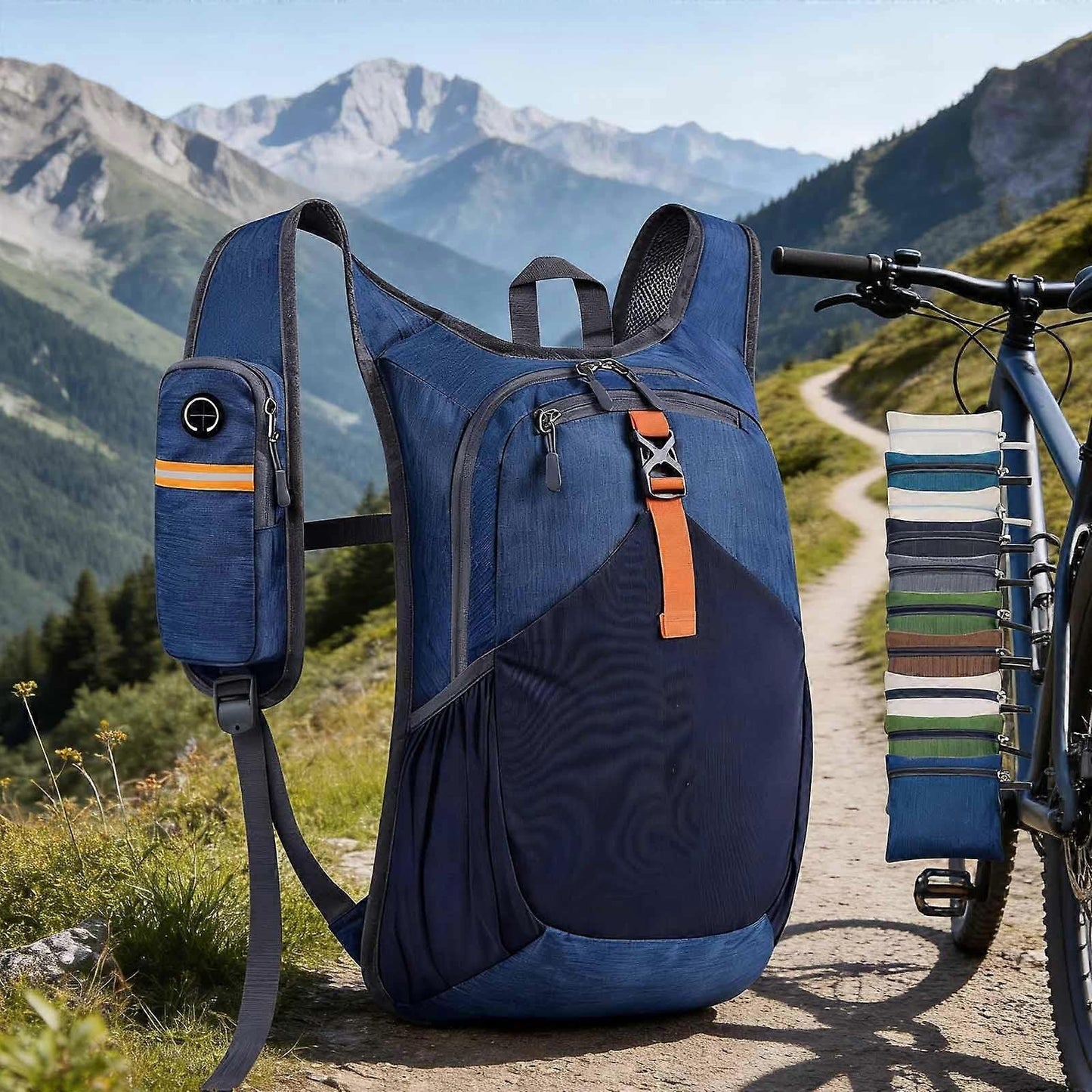 Hiking Backpack, Travel Backpack, with Adjustable Shoulder Strap, Hiking Daypack - Blue