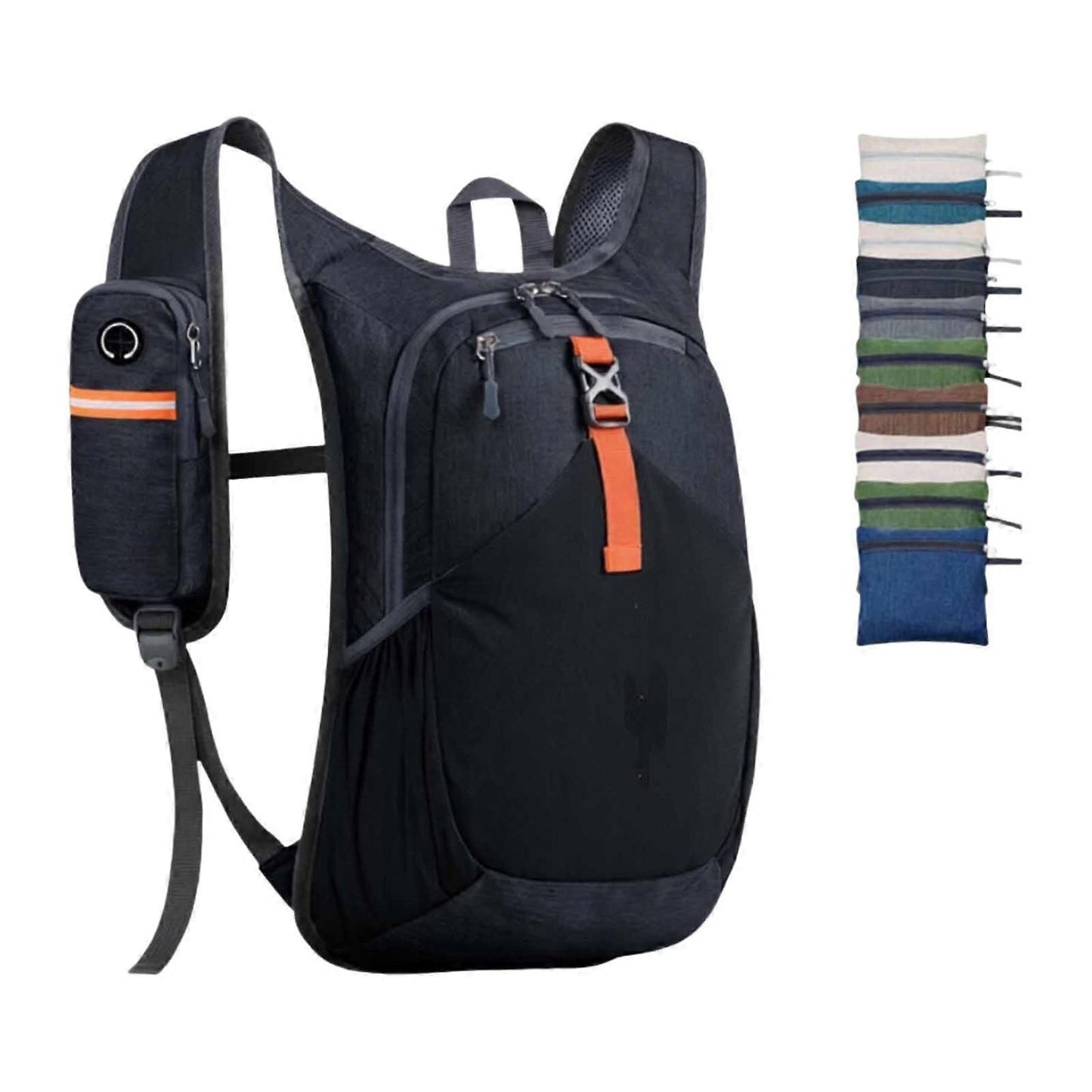 Hiking Backpack, Travel Backpack, with Adjustable Shoulder Strap, Hiking Daypack - Black