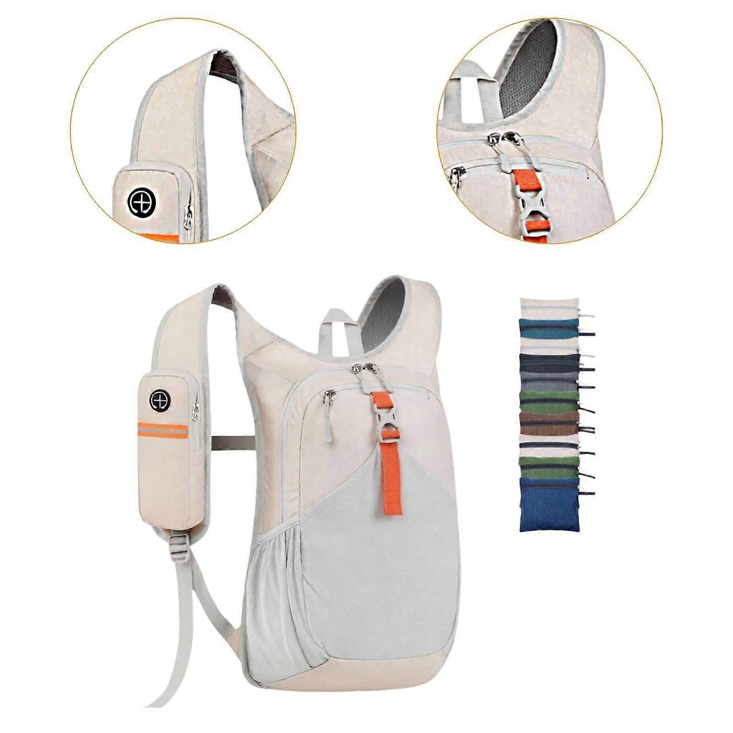 Hiking Backpack, Travel Backpack, with Adjustable Shoulder Strap, Hiking Daypack - Beige