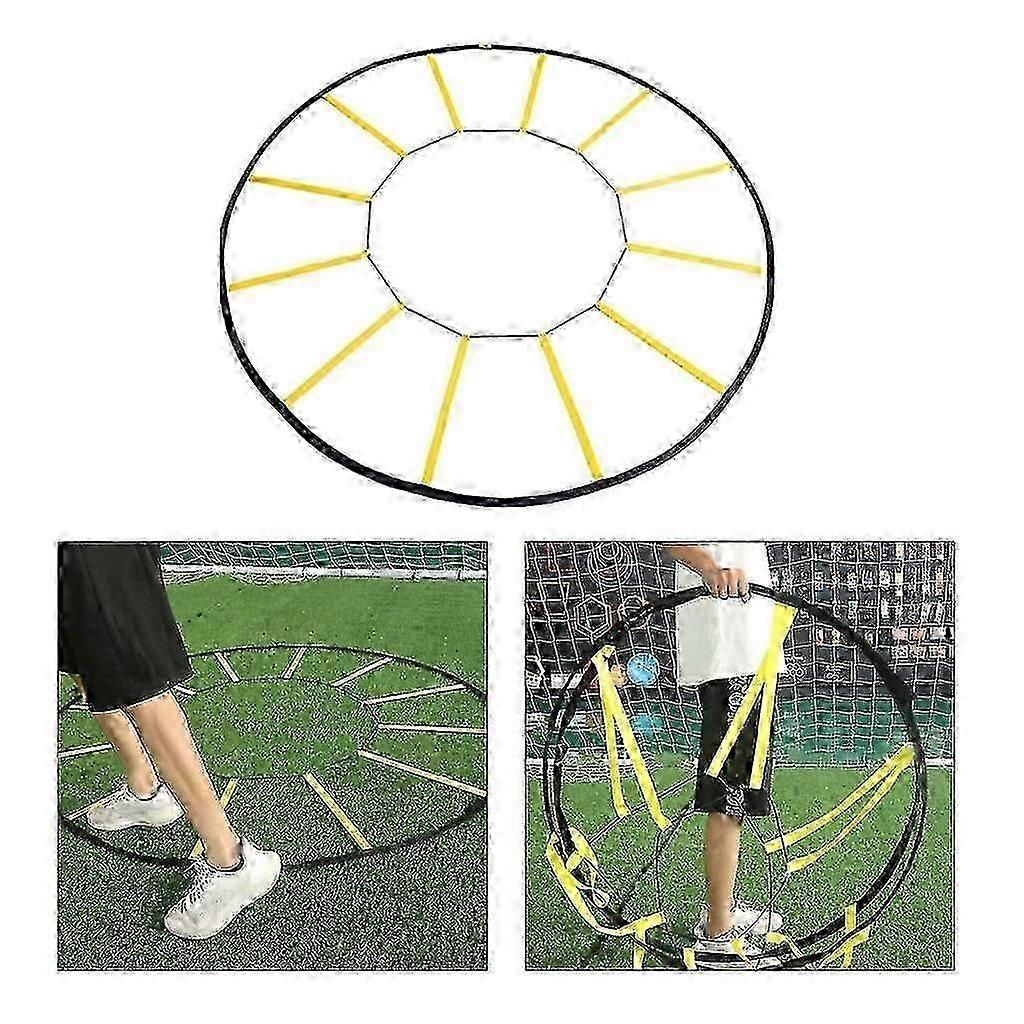 Agility ladder for speed training - 12 Grid Round exercise equipment for sports