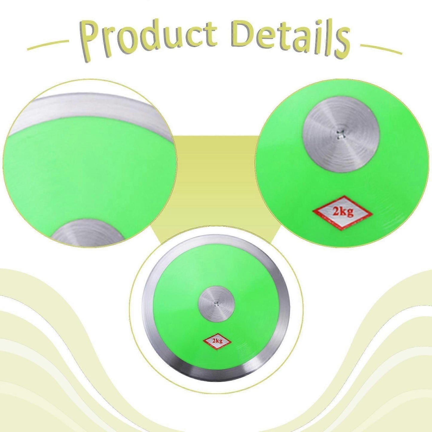 2kg Nylon Track and Field Equipment for Beginners, Throwing Sports Training - Green