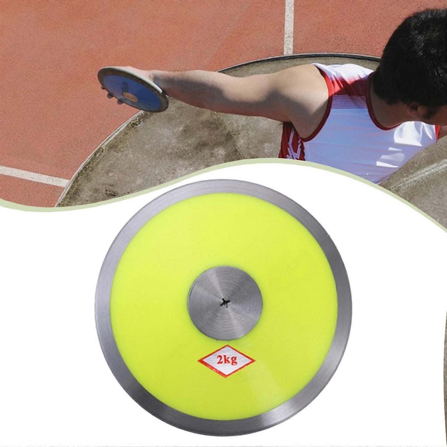 2kg Nylon Track and Field Equipment for Beginners, Throwing Sports Training - Yellow