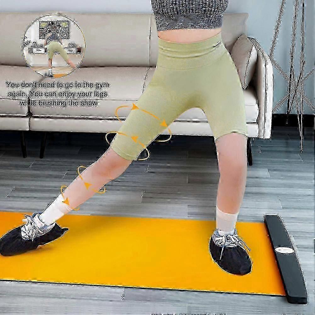 Sliding Exercise Mat Ski Trainer Board with Shoe Covers Full Body Workout Equipment for Home Fitness Yoga Pilates Training - Orange