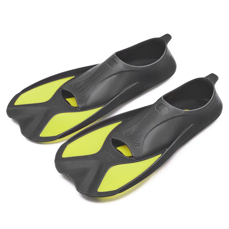 Swimming Training Flippers Snorkeling Adult Diving Frog Shoes Short Scuba Fins Water Sports Equipment - Yellow XS