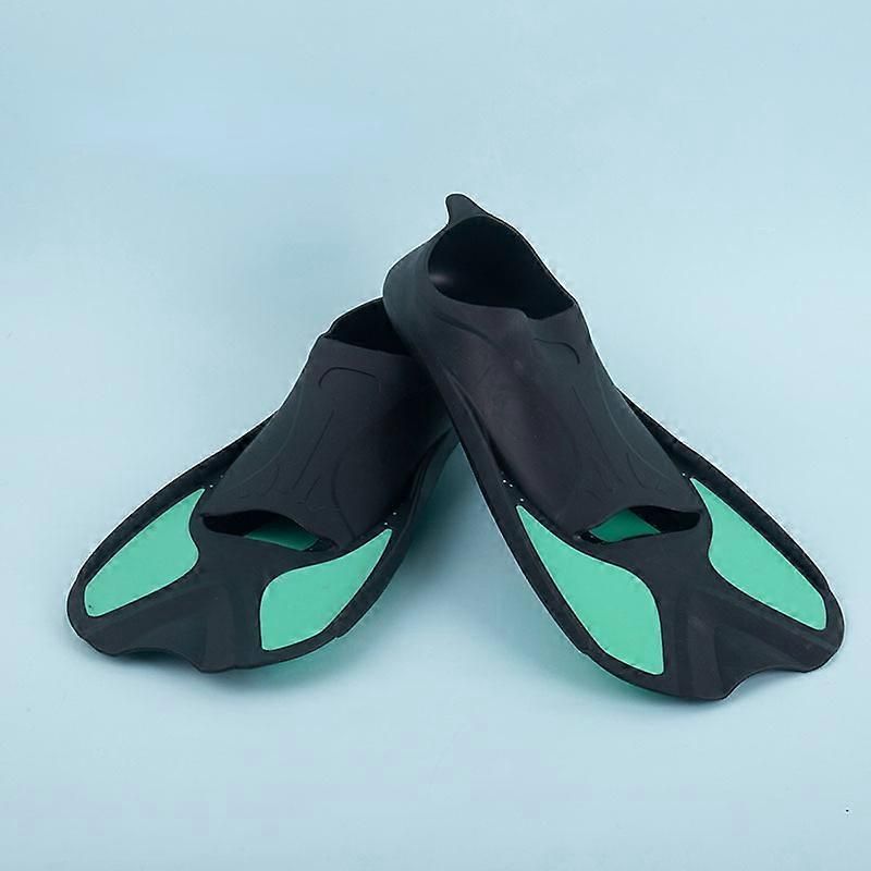 Swimming Training Flippers Snorkeling Adult Diving Frog Shoes Short Scuba Fins Water Sports Equipment - Blue L