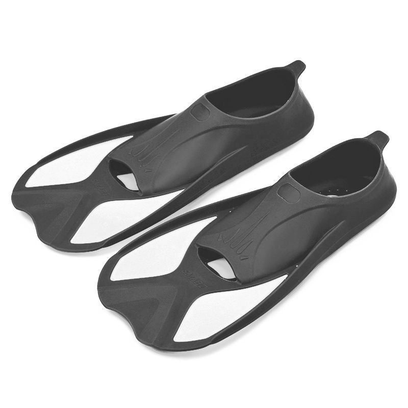 Swimming Training Flippers Snorkeling Adult Diving Frog Shoes Short Scuba Fins Water Sports Equipment - White L