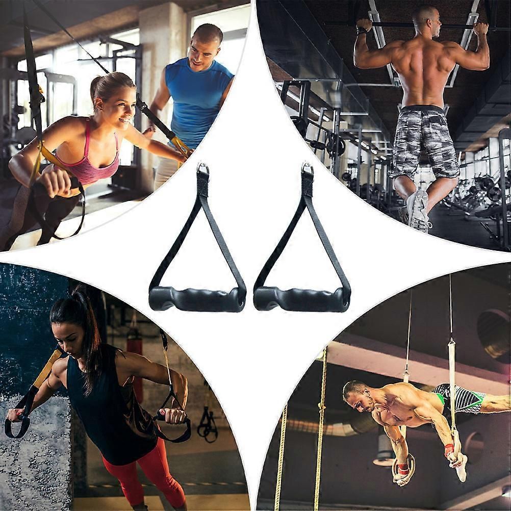 Fitness Equipment Tricep Training Tool For Home Exercise Black 15x8.5cm Muscle Training 1 Pair