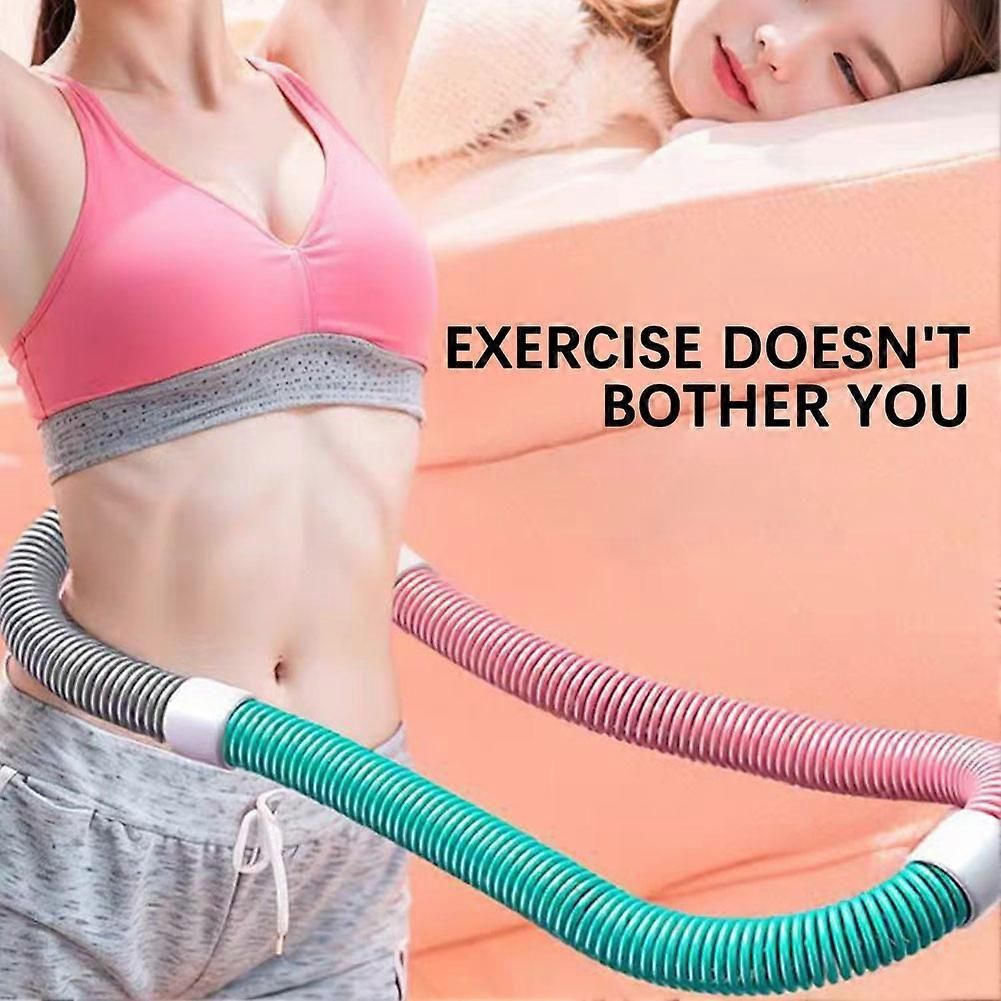 Foldable Weighted PVC Hula Hoop for Kids, Low Impact Sports Training Home Gym Exercise Workout Equipment Violet Pink